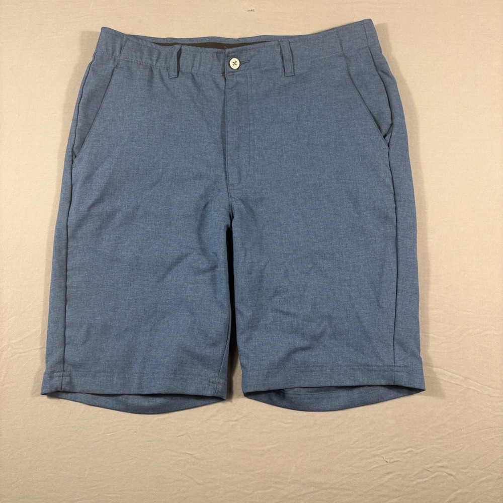 Pebble Beach Dry-Luxe Performance Golf Shorts Mens 32 Blue Heathered 1279598